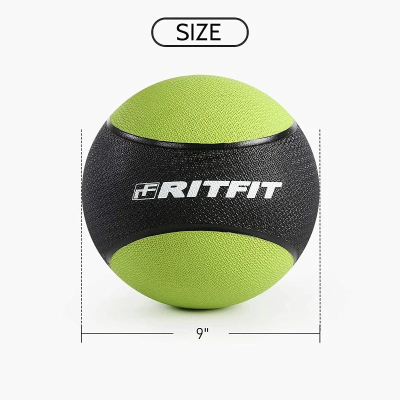 RitFit Weighted Medicine Ball with Dual Texture Non-Slip Grip