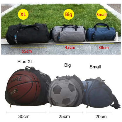 Large Fitness Gym Bag – Wet/Dry Compartments, Shoe Storage, Travel & Workout Duffel