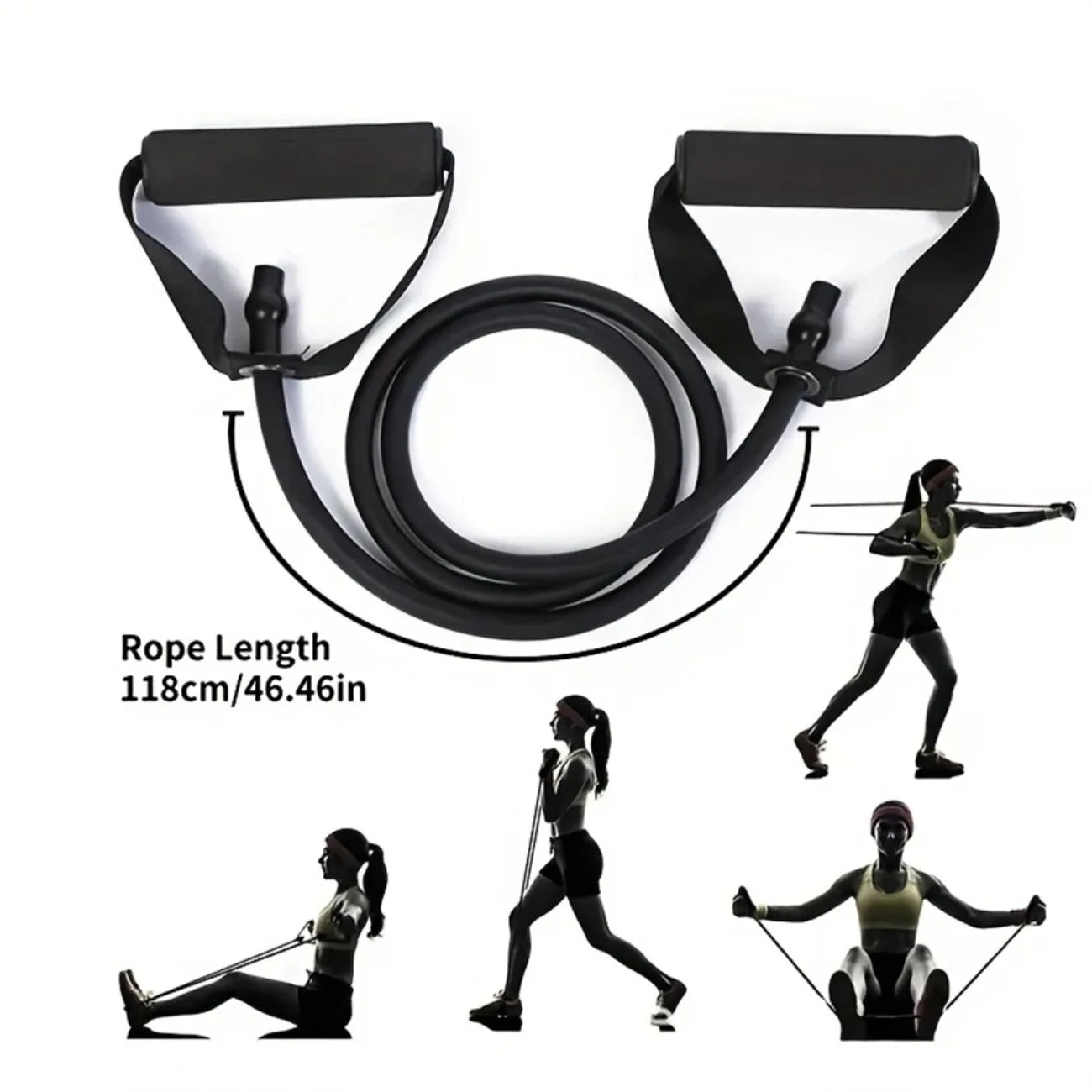 Resistance Band Set with Handles – 3 Levels for Home Gym, Yoga, Rehab & Full Body Training
