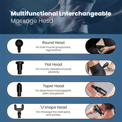 Portable Electric Fascial Massage Gun With LED Touch Screen