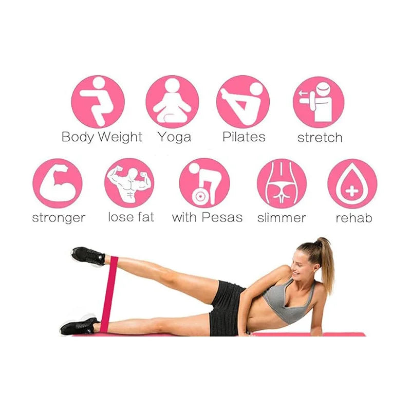 5-Piece Resistance Bands Set for Strength Training & Travel