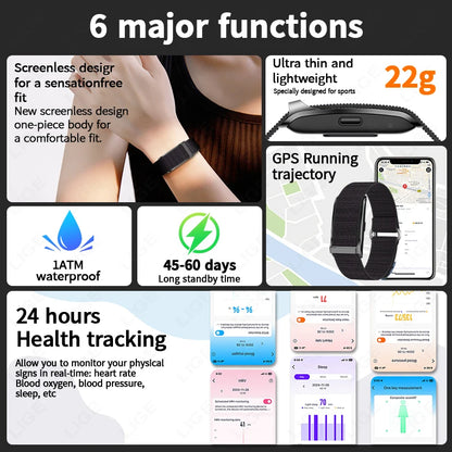 LIGE Smart Fitness Band with Heart Rate & Activity Tracking (iOS/Android)