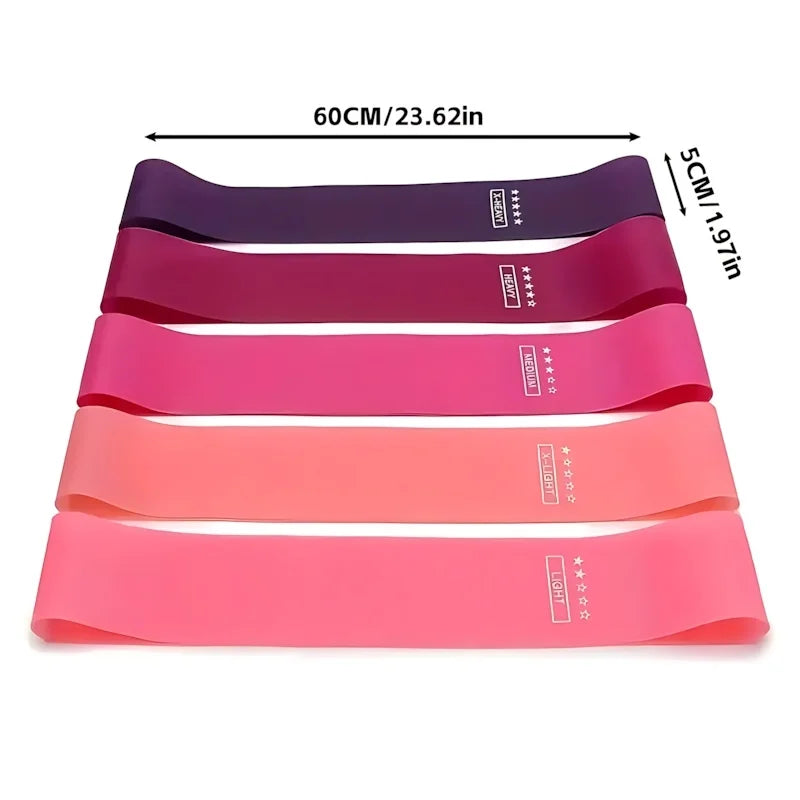 5-Piece Resistance Bands Set for Strength Training & Travel
