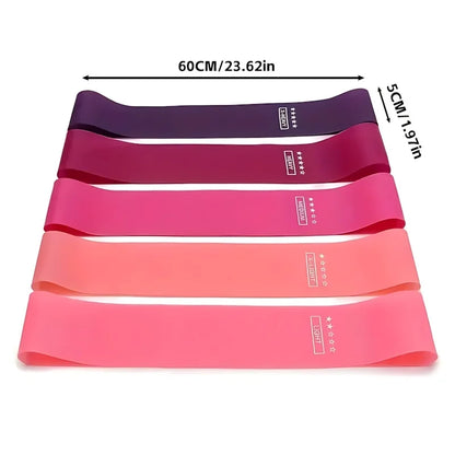 5-Piece Resistance Bands Set for Strength Training & Travel