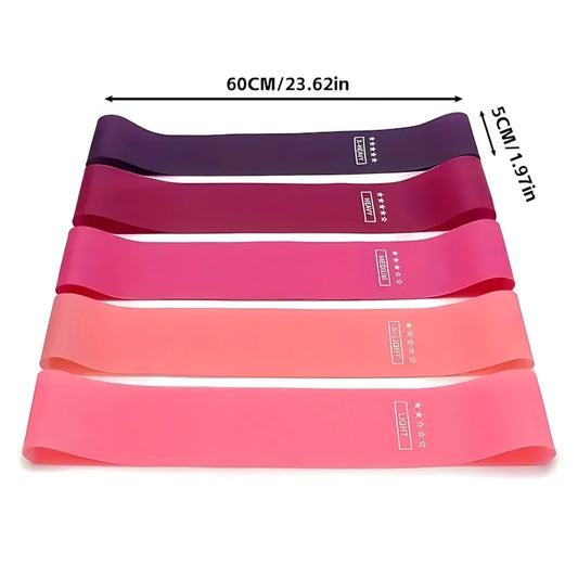 5-Piece Resistance Bands Set for Strength Training & Travel