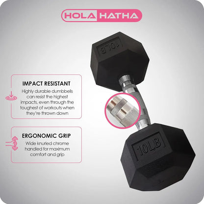 Hexagonal Dumbbell Weight Set with Storage Rack – Customizable Home Gym Free Weights