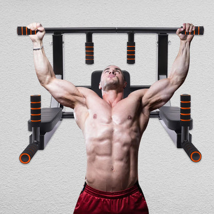 Pull Up Bar & Dip Station Wall Mounted – Vertical Knee Raise Power Tower 200KG