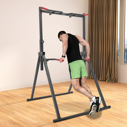 Adjustable Pull Up Station – Heavy-Duty Home Gym Power Tower with 200kg Capacity