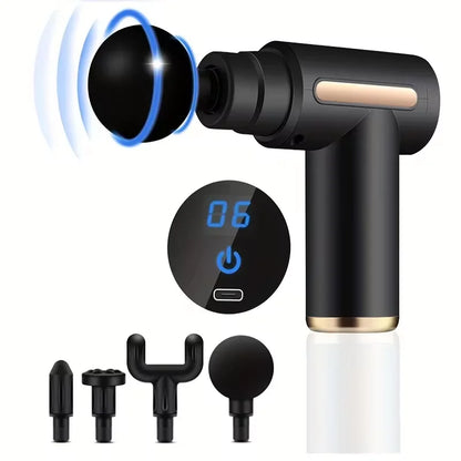 Portable Electric Fascial Massage Gun With LED Touch Screen