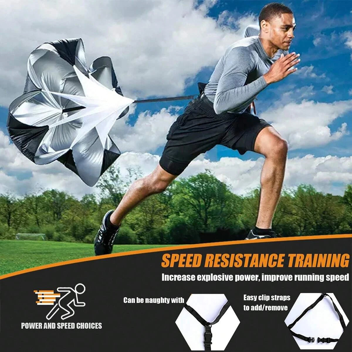 Speed & Agility Training Set – 20ft Agility Ladder, Cones, Resistance Parachute & Speed Training Equipment
