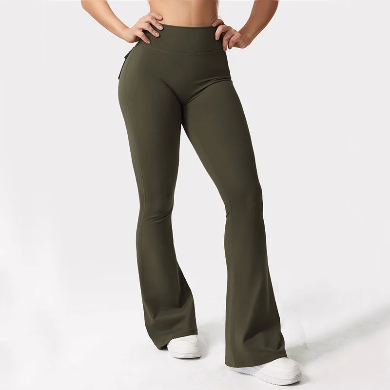 Women’s High-Waisted Cargo Leggings – Stretch Yoga, Running & Fitness Tights with Pockets