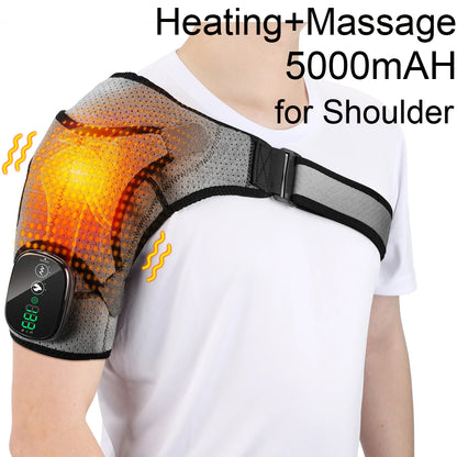 Electric Shoulder Heating Pad Massager – Vibration Therapy Wrap for Pain Relief & Muscle Recovery