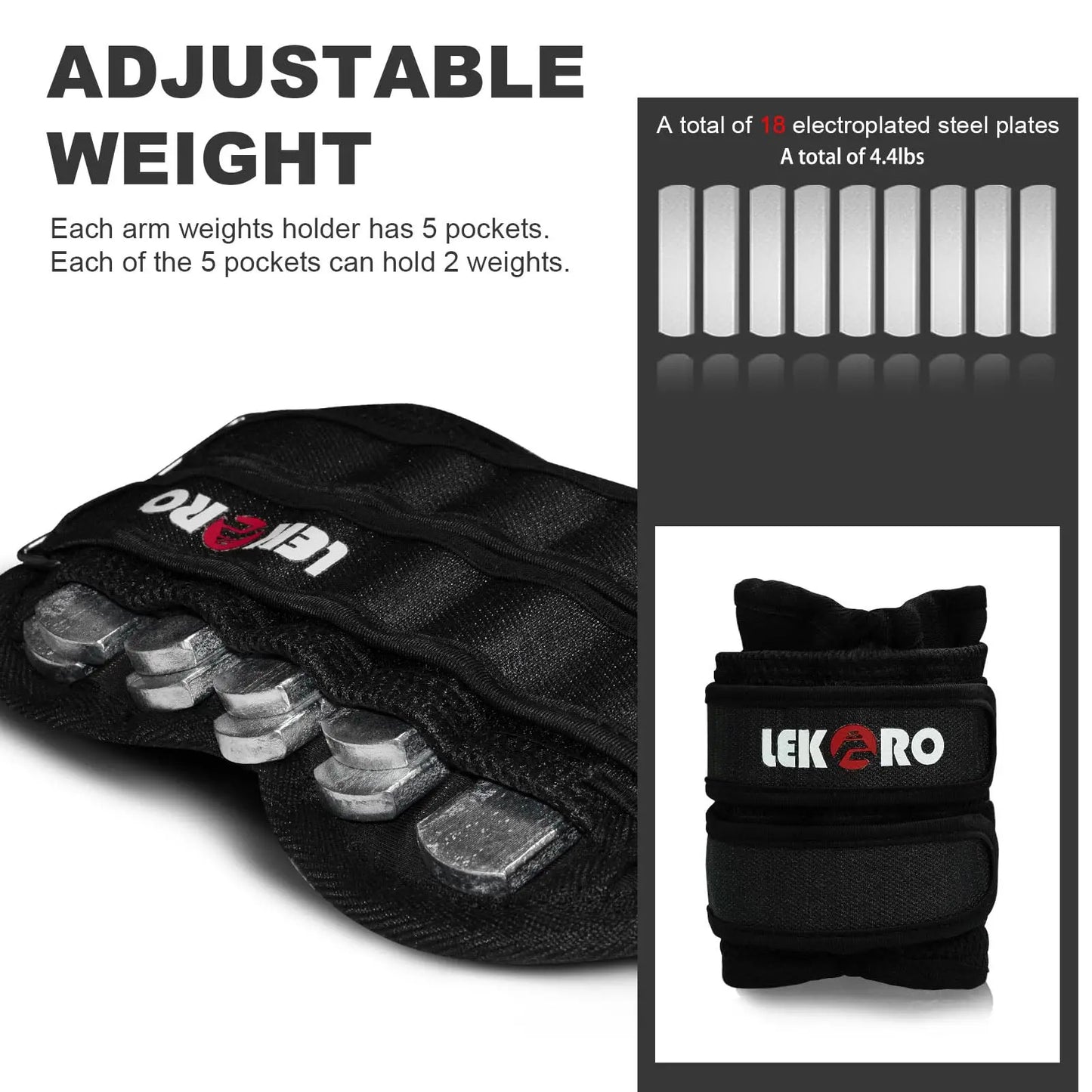 Adjustable Wrist & Ankle Weights for Strength Training & Running