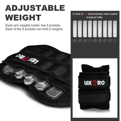 Adjustable Wrist & Ankle Weights for Strength Training & Running