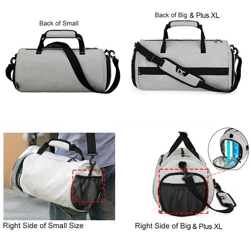 Large Fitness Gym Bag – Wet/Dry Compartments, Shoe Storage, Travel & Workout Duffel