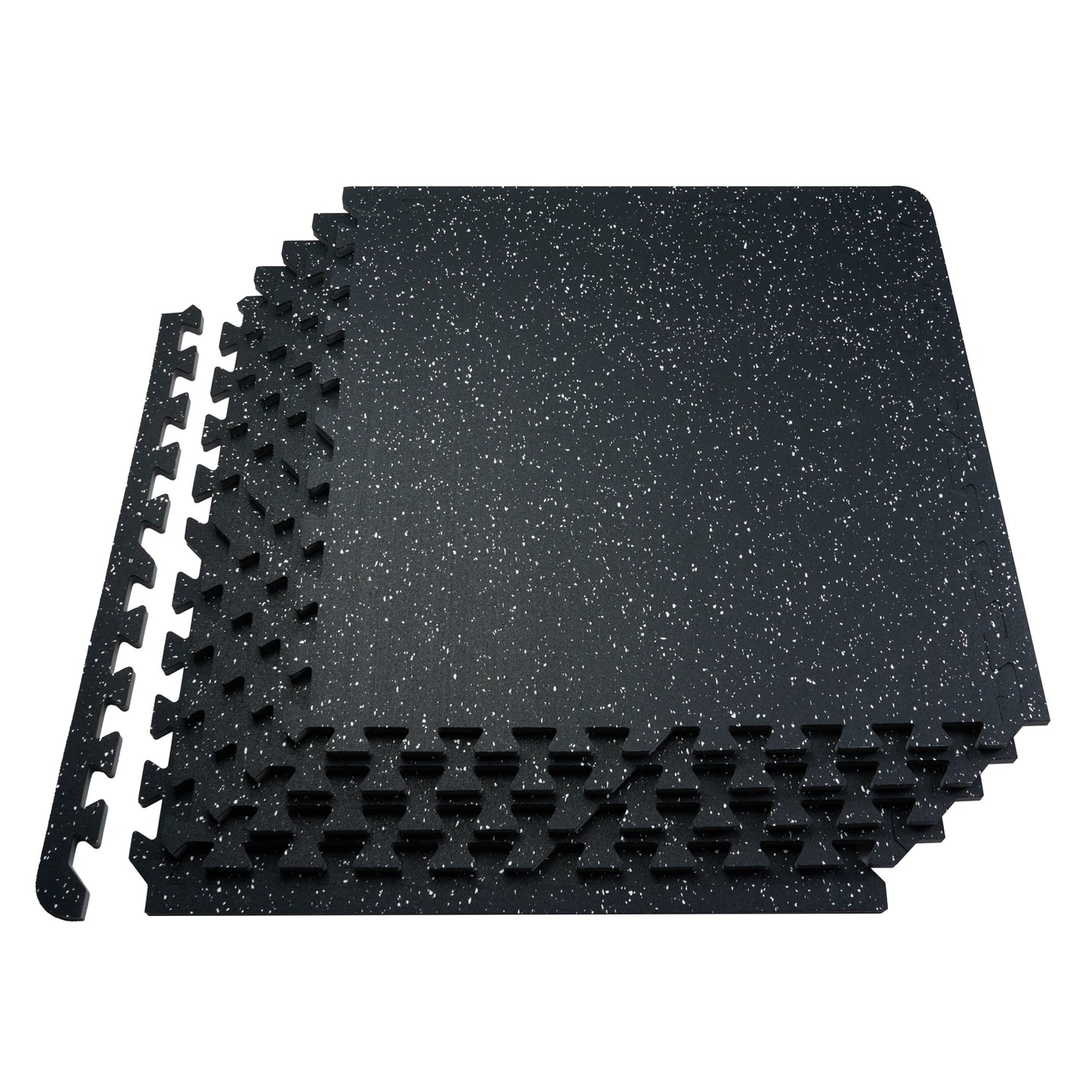SucceBuy Interlocking Gym Floor Mats (0.56" EVA Foam & Rubber Top)