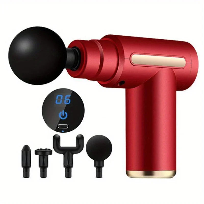 Portable Electric Fascial Massage Gun With LED Touch Screen