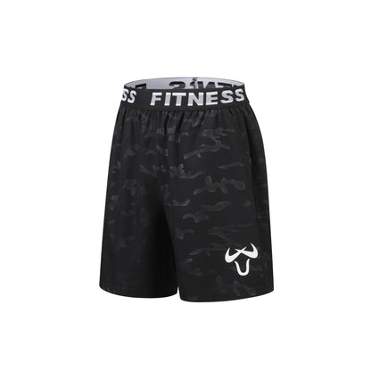 Men’s Quick-Dry Athletic Shorts – Lightweight, Elastic Waist, Drawstring & Geometric Design
