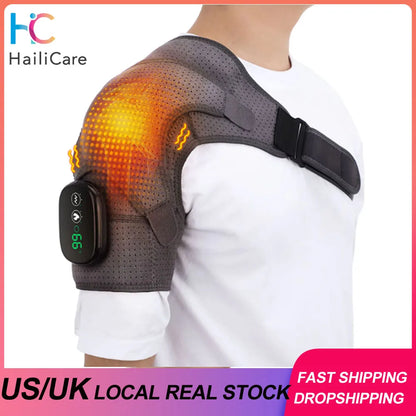 Electric Shoulder Heating Pad Massager – Vibration Therapy Wrap for Pain Relief & Muscle Recovery