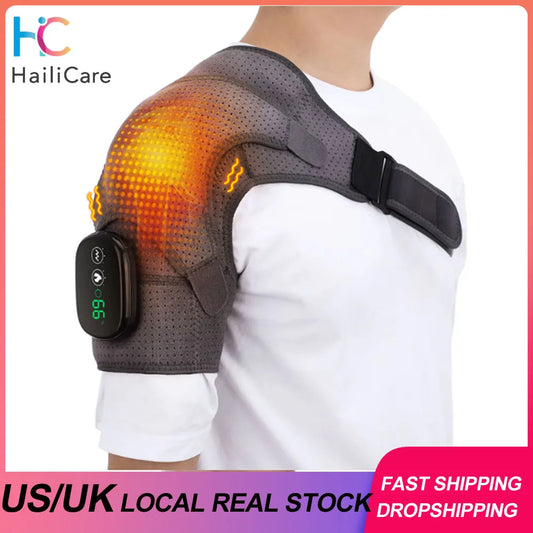 Electric Shoulder Heating Pad Massager – Vibration Therapy Wrap for Pain Relief & Muscle Recovery