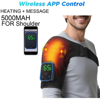 Electric Shoulder Heating Pad Massager – Vibration Therapy Wrap for Pain Relief & Muscle Recovery