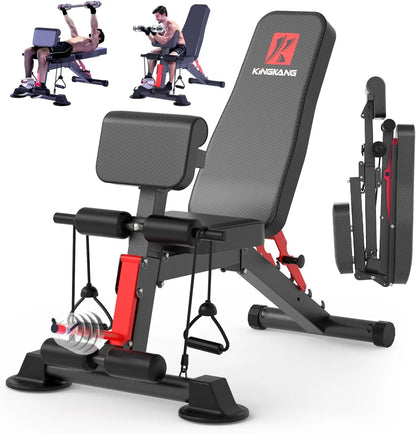 Foldable Adjustable Weight Bench (1000 lb Capacity, 6 Positions)