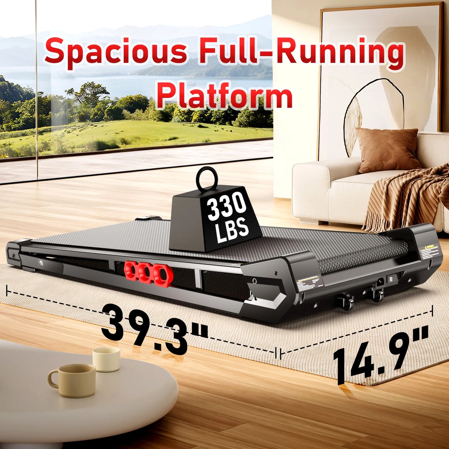 AKLUER 3-in-1 Under Desk Walking Pad with Vibration Plate – Portable Treadmill with Incline & Remote Control