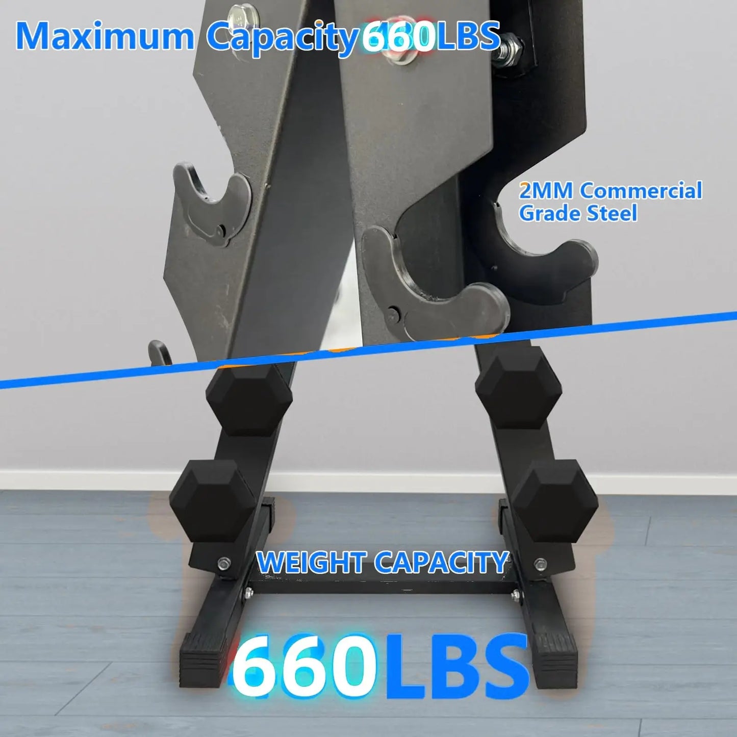 Steel Dumbbell Rack Stand (A-Frame) for Home Gym