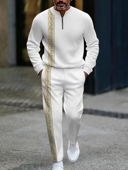 Men’s 2-Piece Sports Tracksuit – Long Sleeve Top & Pants for Training & Casual Wear