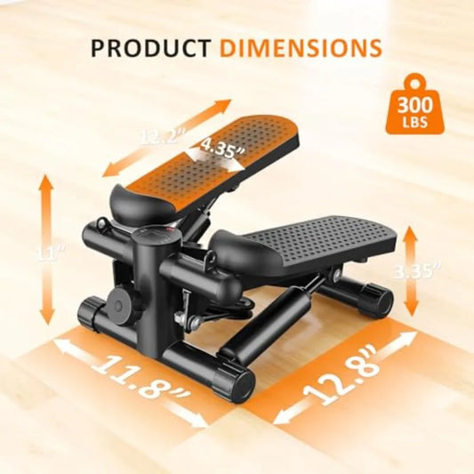 Mini Stepper Exercise Machine – Portable Stair Stepper for Home Cardio & Full Body Workout (300lb Capacity)