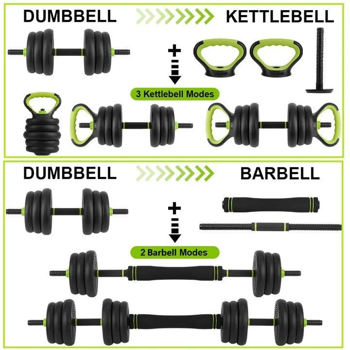 Adjustable Free Weight Dumbbells (44–88 lbs) with Connector Bar