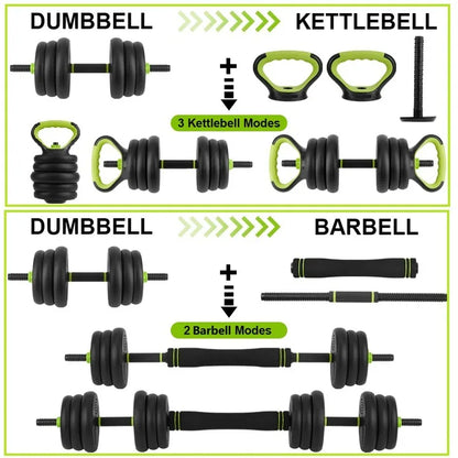 Adjustable Free Weight Dumbbells (44–88 lbs) with Connector Bar