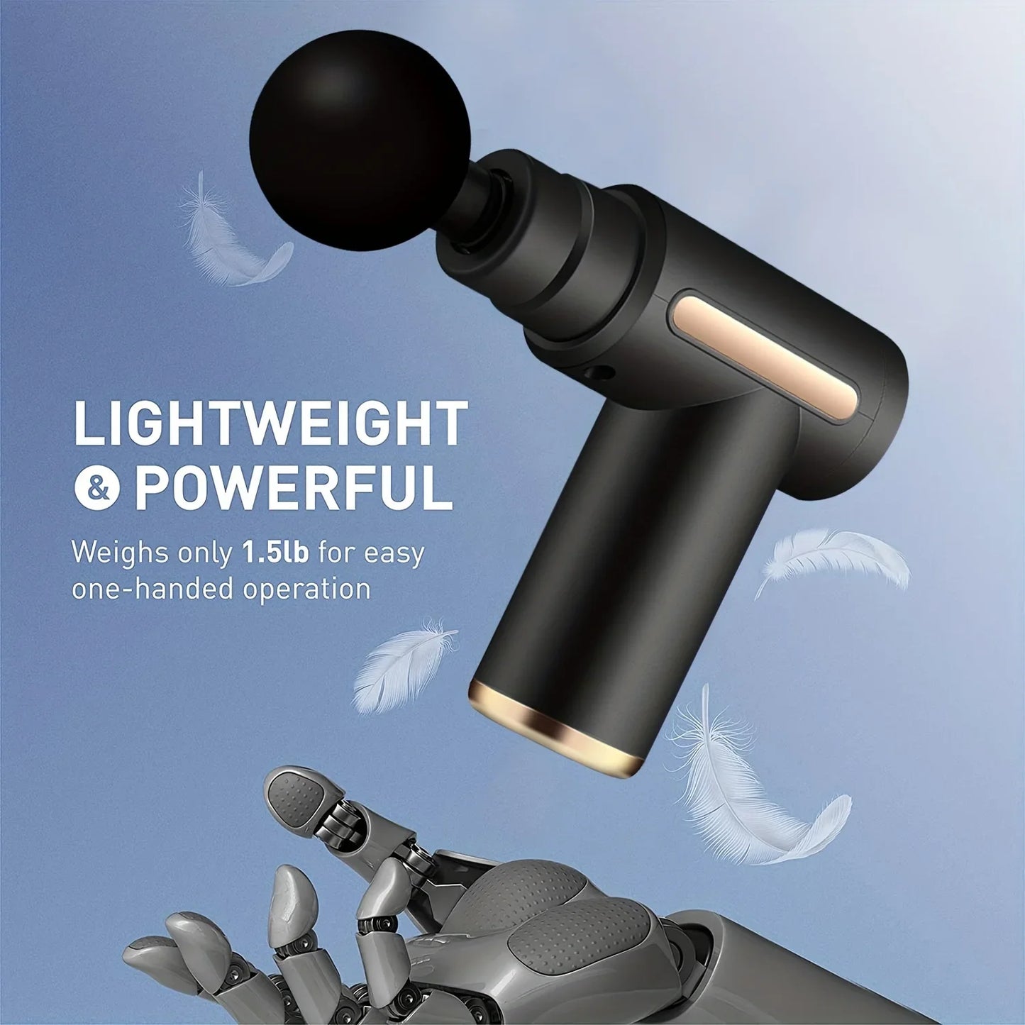 Portable Electric Fascial Massage Gun With LED Touch Screen
