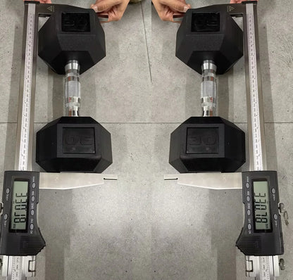 Rubber Coated Hex Dumbbells (30–75 lbs) – Cast Iron, Pair