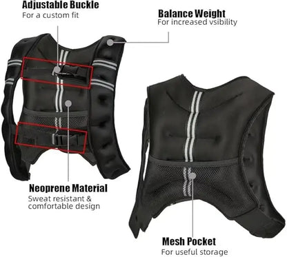 Weighted Vest for Men Women, 12 -30 Lbs Weights Included,