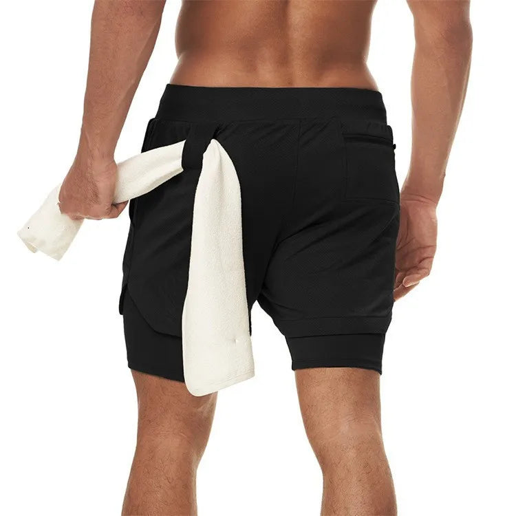 Men’s Camo Running Shorts – 2-in-1 Quick-Dry Gym, Training & Fitness Shorts