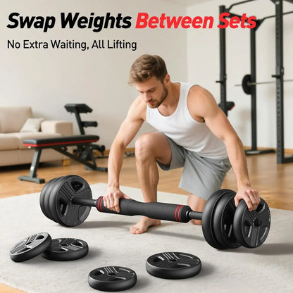 Adjustable dumbbell set,70lbs Free Weights set  5 in 1 Weight Set