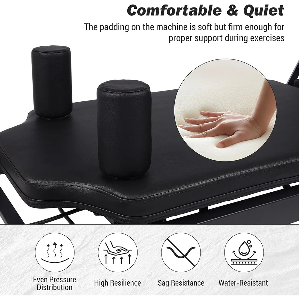 Foldable Pilates Reformer Machine – Adjustable Resistance Training Equipment with Jump Board
