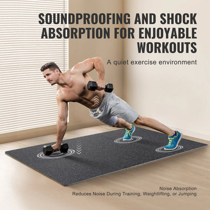 SucceBuy Interlocking Gym Floor Mats (0.56" EVA Foam & Rubber Top)