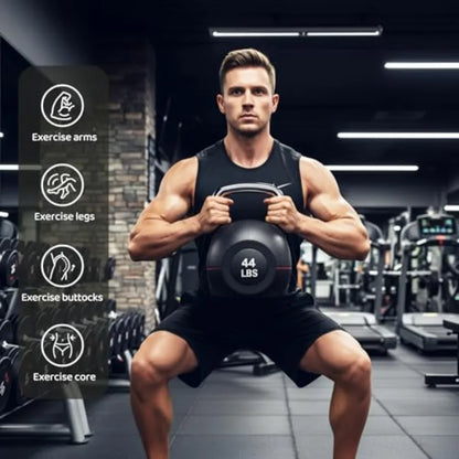 Adjustable Kettlebell Set 44 LB – 7 Weight Levels with Quick-Change Dial for Full-Body Workouts
