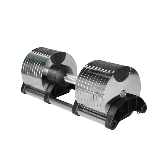 Chrome Adjustable Dumbbell 43kg 45kg 50kg set and Dumbbell rack