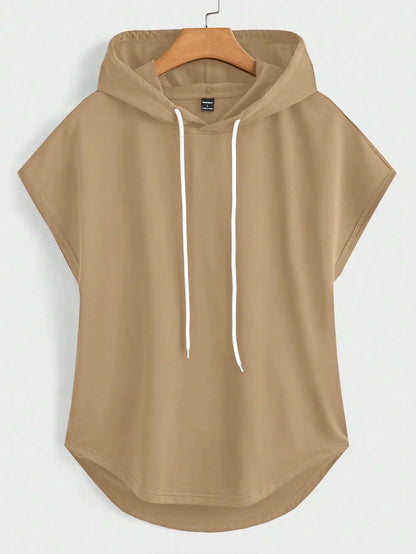 Men's Sleeveless Hooded Tank Top Casual Streetwear Summer Gym Pullover