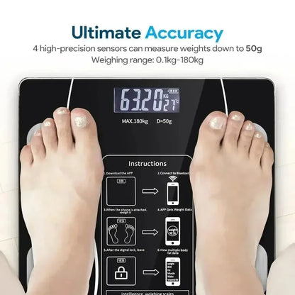 Smart Body Fat Scale with Bluetooth & Precision Tracking