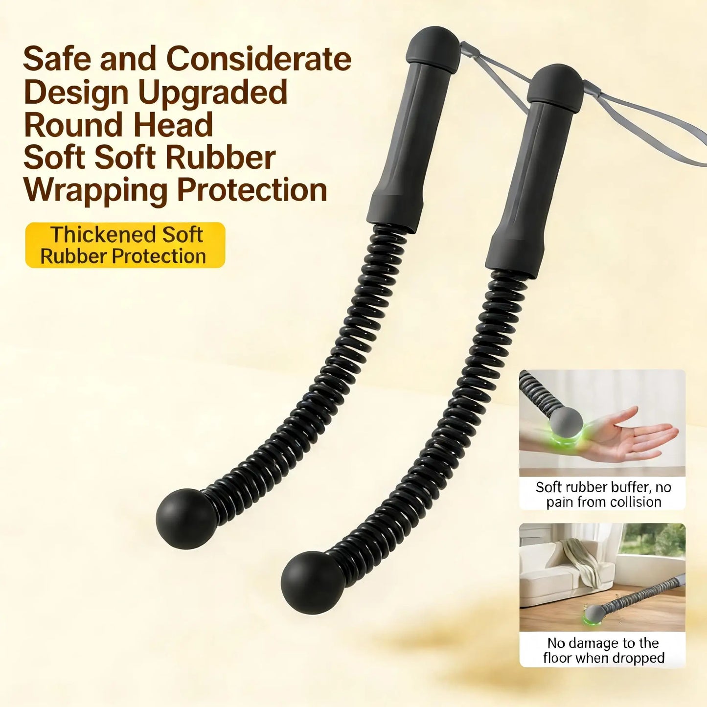 Weighted Cordless Battle Rope – Portable Ropeless Fitness Trainer for Home & Outdoor Workouts