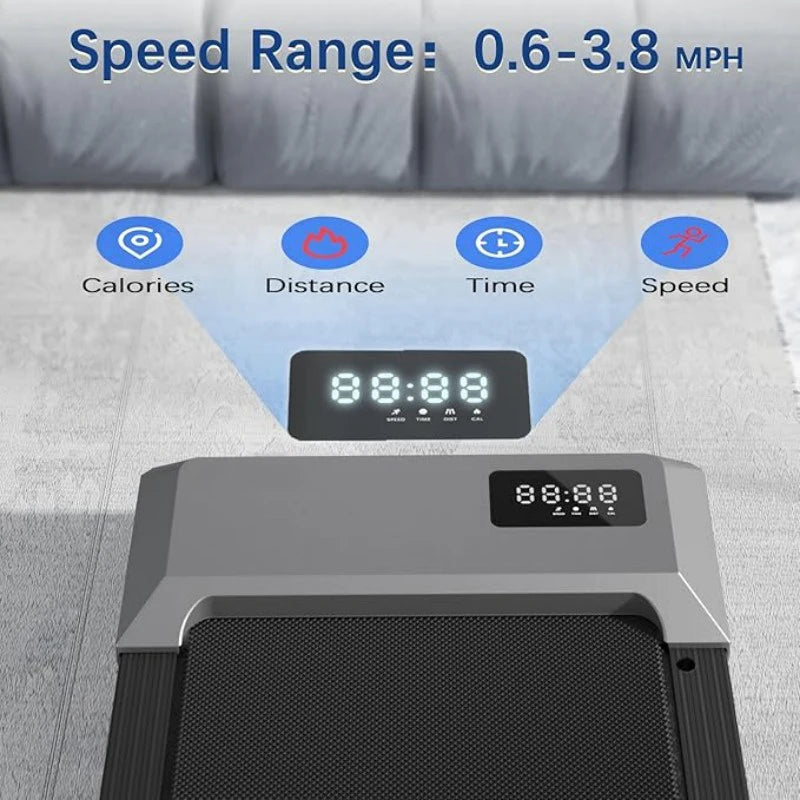 2.5HP Walking Pad Treadmill with LCD Display (300 lb Capacity)
