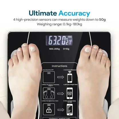 Smart Body Fat Scale with Bluetooth & Precision Tracking