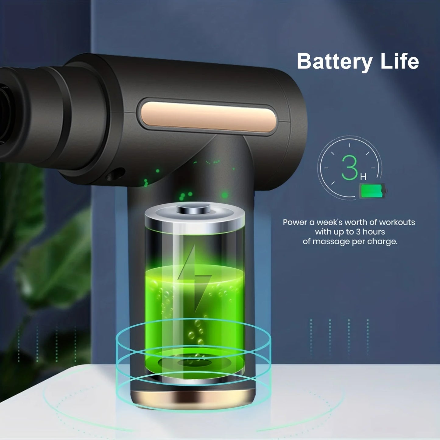 Portable Electric Fascial Massage Gun With LED Touch Screen