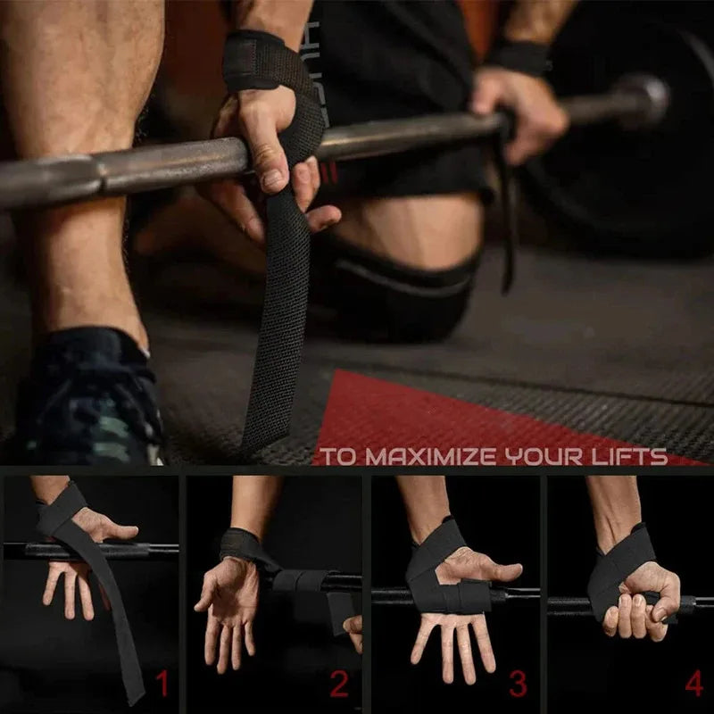 Adjustable Non-Slip Wrist Straps for Lifting & Grip Support