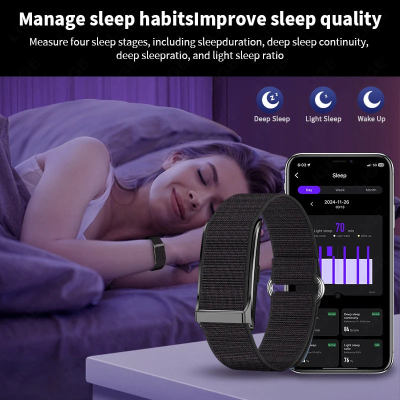 LIGE Smart Fitness Band with Heart Rate & Activity Tracking (iOS/Android)