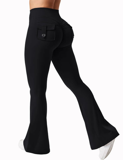 Women’s High-Waisted Cargo Leggings – Stretch Yoga, Running & Fitness Tights with Pockets